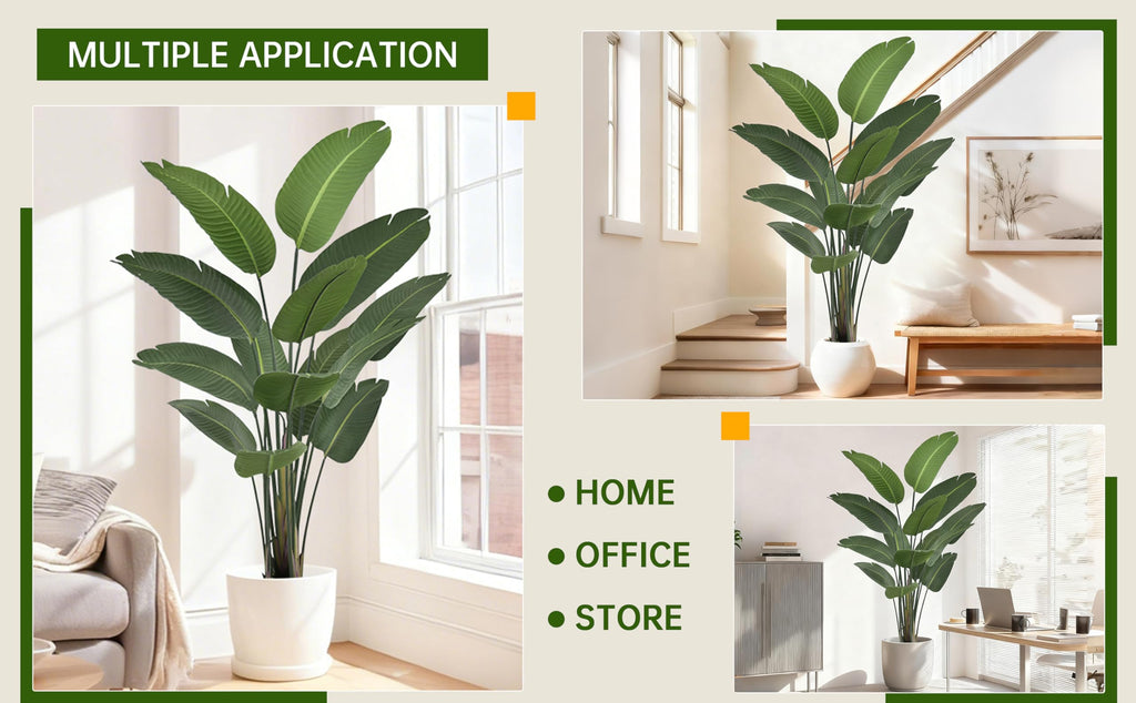 Artificial Bird of Paradise Tree 6FT 13 Thick Matte Texture Leaves