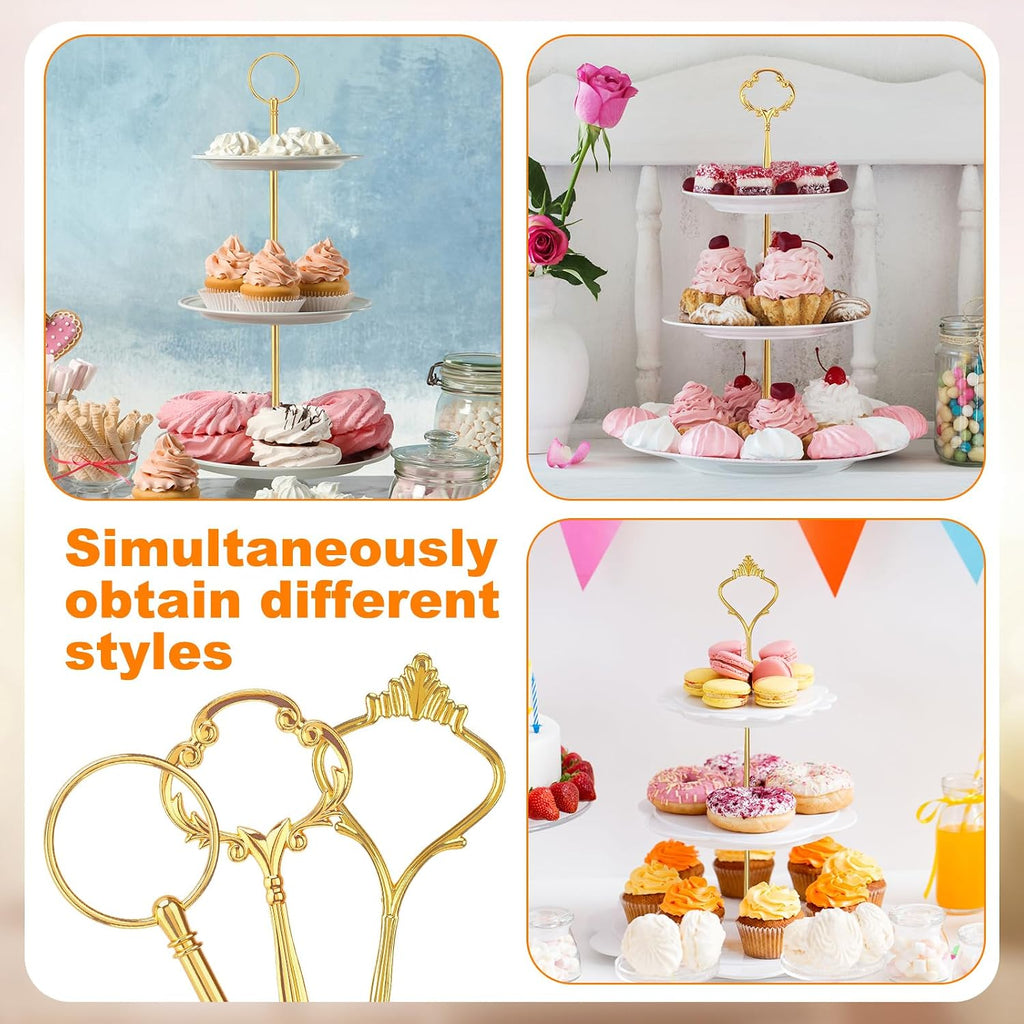 Sets 3 Tiered Tray Hardware Kit,Cute,Gold - Set of 12