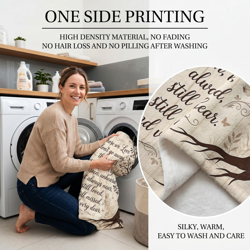 Sympathy Gifts Blanket Memorial Cardinal Tree Beige Throw Blanket