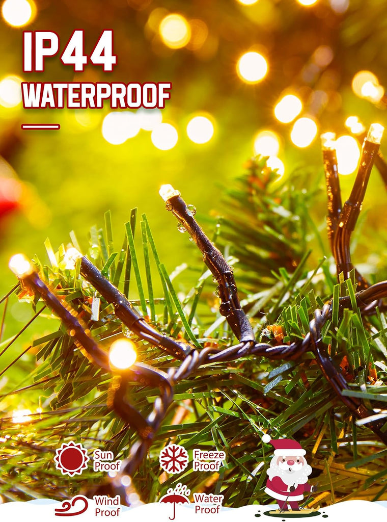 1000 LED Cluster Lights Christmas Tree Lights Outdoor Christmas Firecrackers String Light, 12 Modes Timer Remote