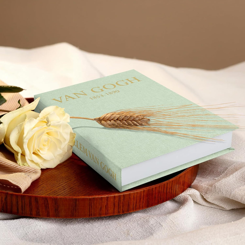 Decorative Books, Faux Book Storage Boxes Decor, Aesthetic Fake Book Box for Coffee Table, Bookshelf - Set of 2