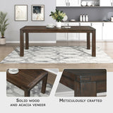 79" Dining Table for 8, Modern Rectangular Dining Room Table, Solid Acacia Wood Dining Table, Modern Wood Table with