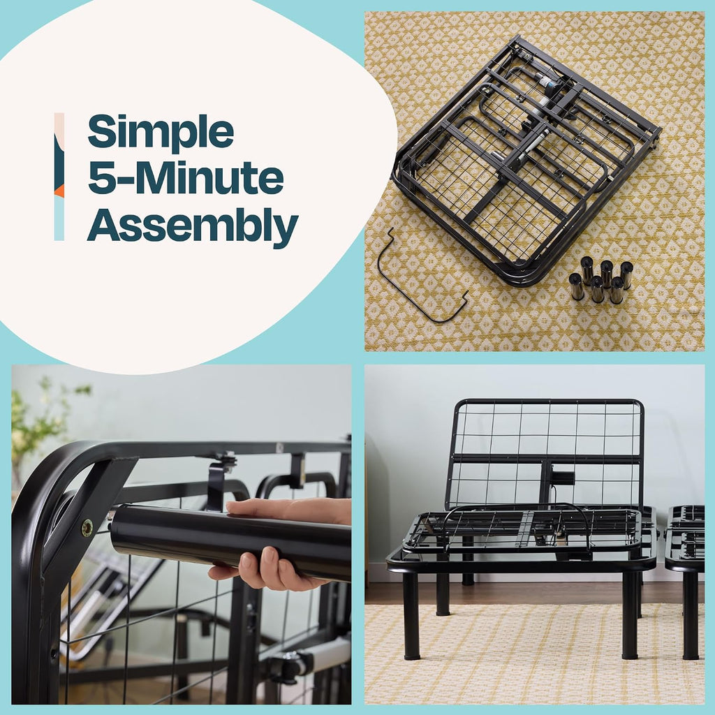 Adjustable Bed Base - Motorized Head and Foot Incline - Full