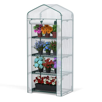 Mini Greenhouse, 4-Tier Portable Small Greenhouses (27"x 19"x 63")