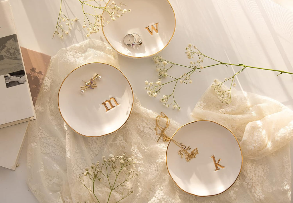 Ceramic Jewelry Tray, Trinket Dish, Gifts for Women (K)