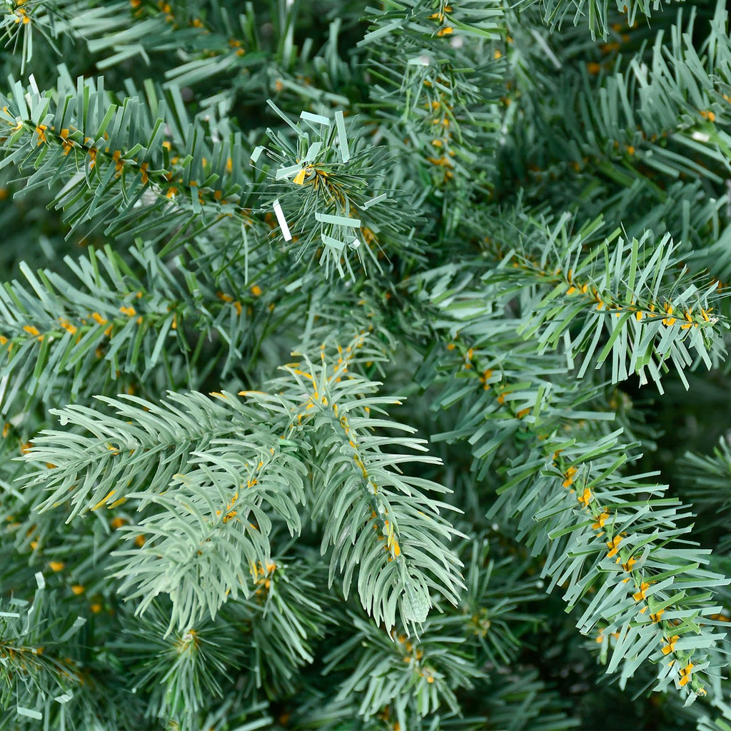 7 Ft Blue Spruce Artificial Christmas Tree, Hinged Unlit Xmas Trees with 1390 PE&PVC Mixed Branch Tips, Home Holiday