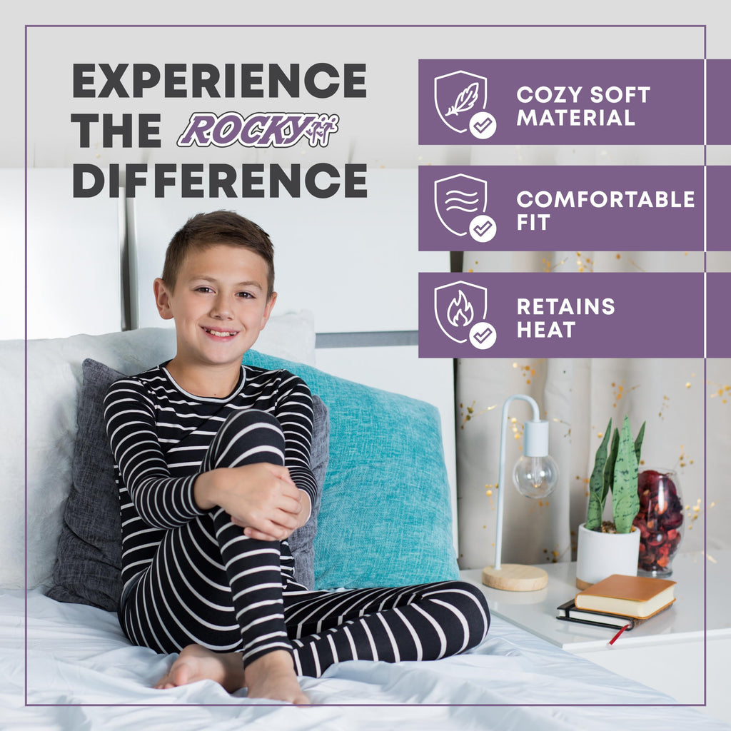 Thermal Underwear Kids, Boys Thermal Underwear Set Long Johns Thermals Kids Base Layer kid thermals top bottom set