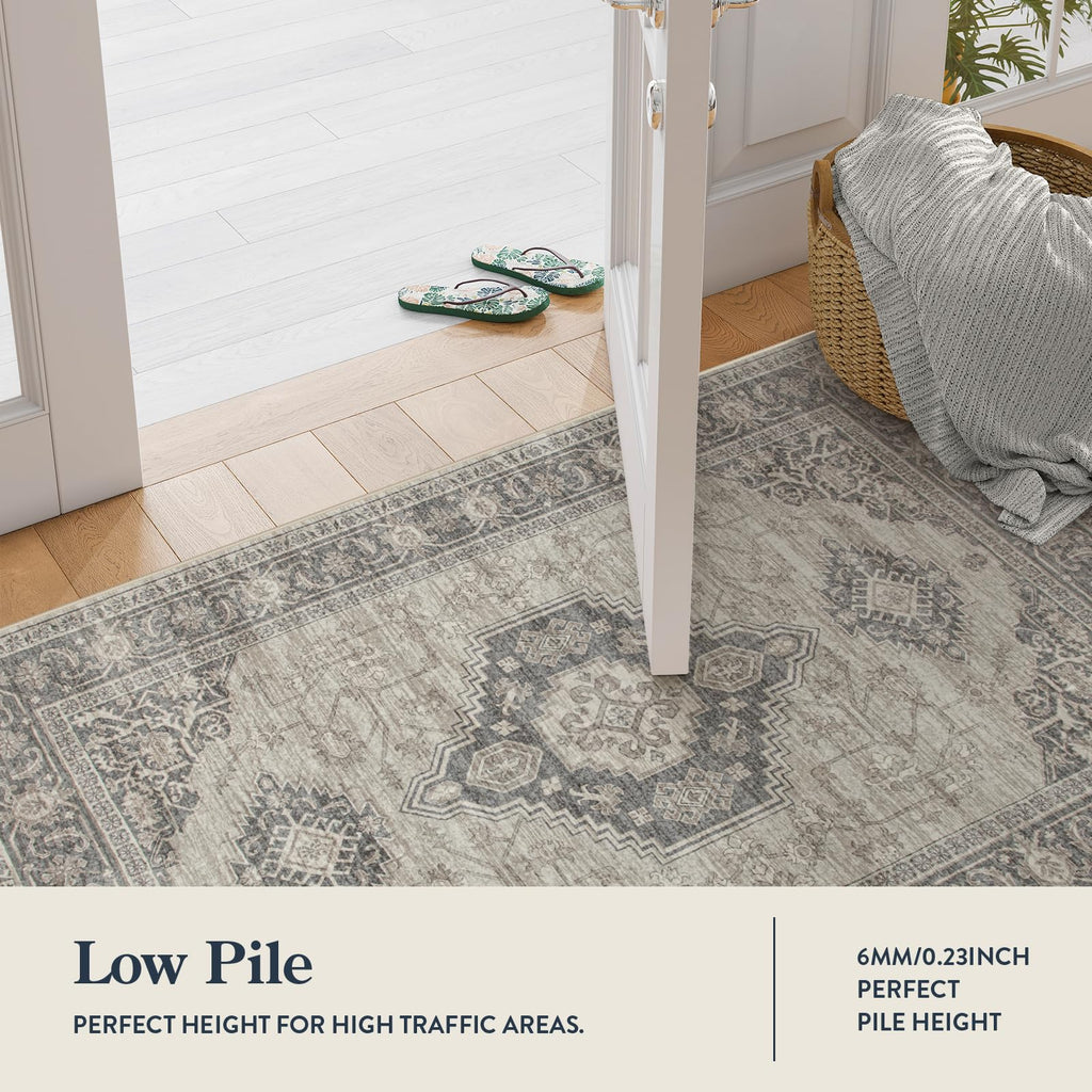 Oriental Hallway Runner Rug, 2.5x12 Washable Kitchen Runners