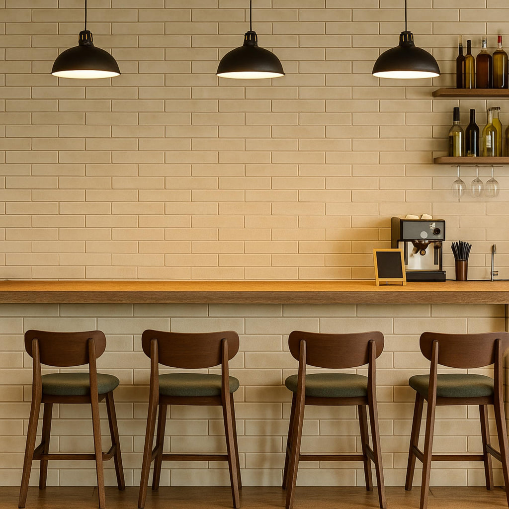 Matte Ivory Porcelain Subway Tile - 2"x8" Wall and Floor, Backsplash , Shower, Fireplace Accent - Great for