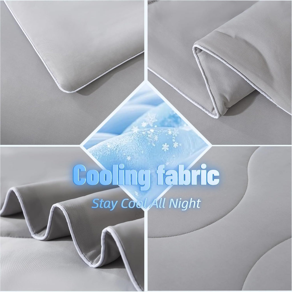 Cooling Comforter for Hot Sleepers, Summer Cooling Blanket King Size for Night Sweats, Breathable All-Season