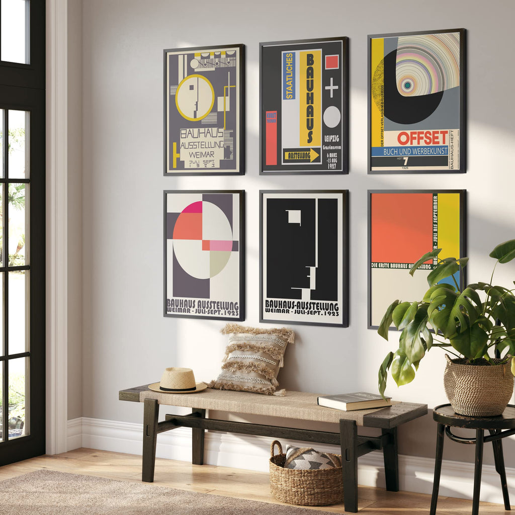 Bauhaus Aesthetic Room Décor - Abstract Wall Art Bauhaus (8 x 10)