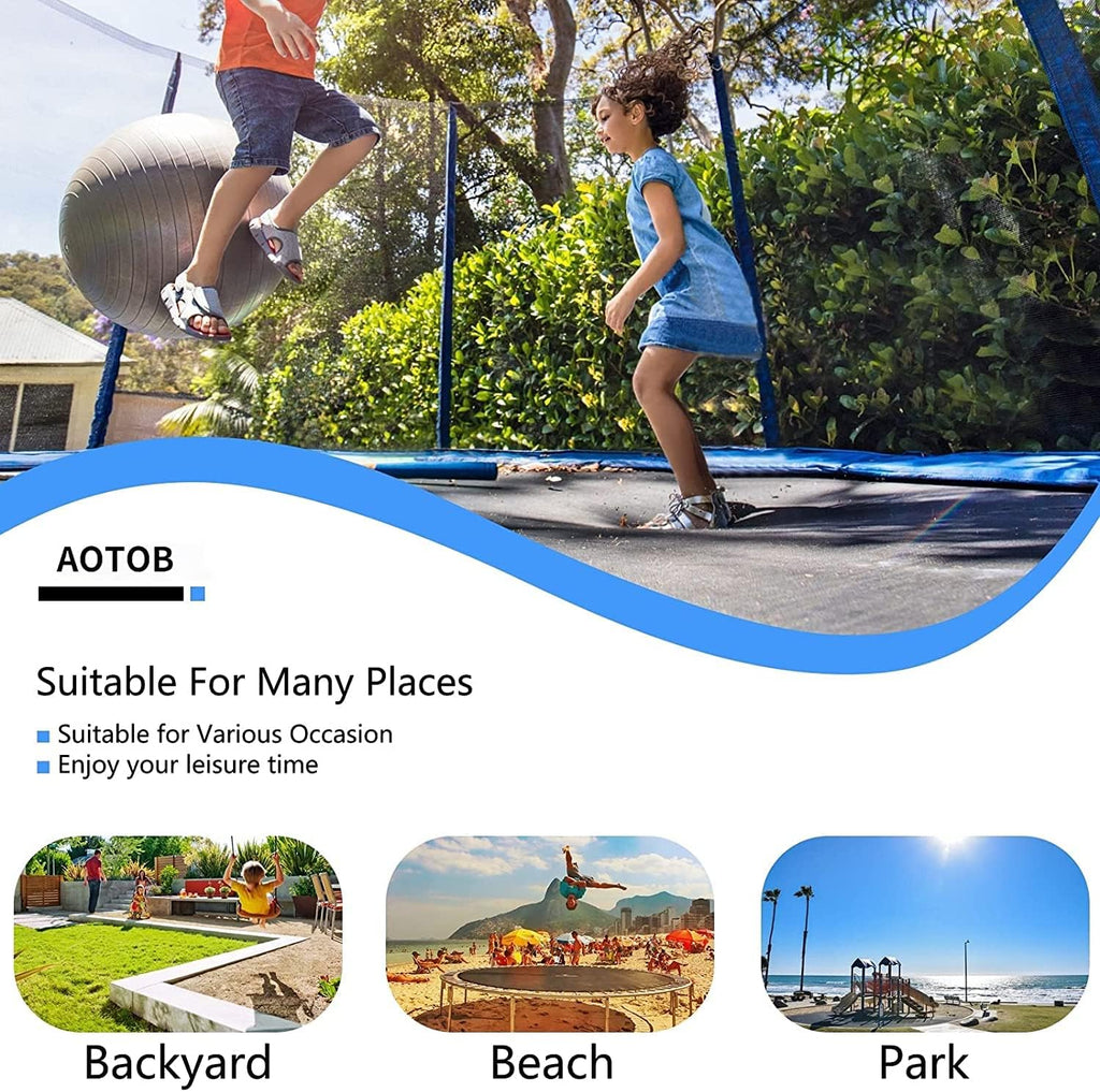 Trampoline with Net for Kids Outdoor 8 10 12 14 15FT ASTM 400LBS | Combo Bounce Jump for Kids and Adults Backyard