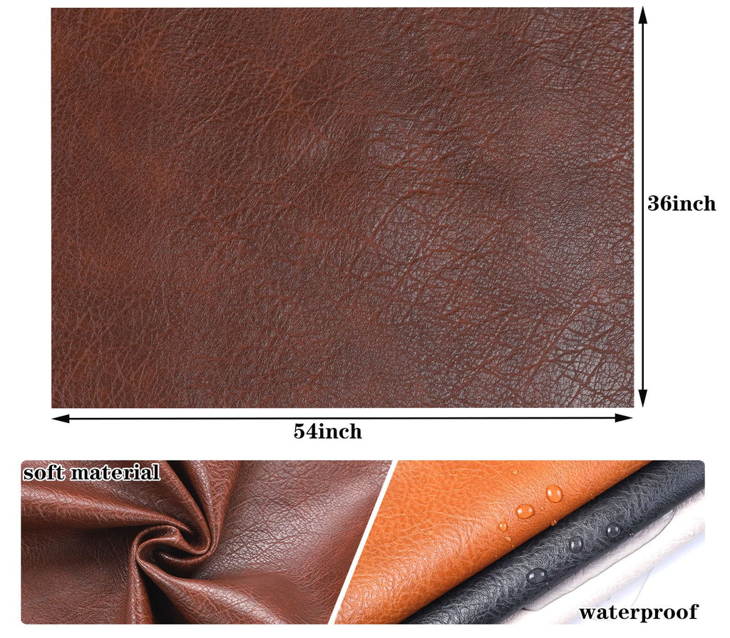 Faux Leather: Soft Vinyl Upholstery Leather 54" x 36"
