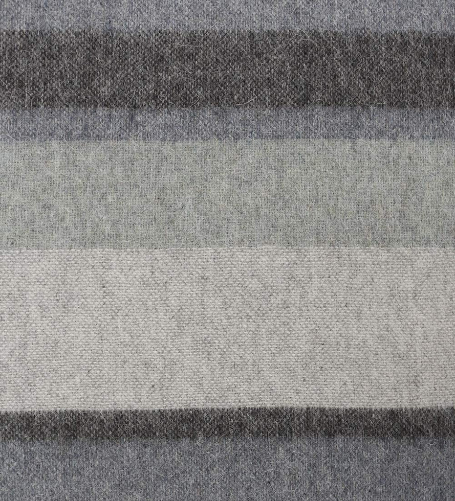 Blanket Throw Warm and Soft Multicolor Striped Design Peru (Gray/Steel Blue/Light Green)