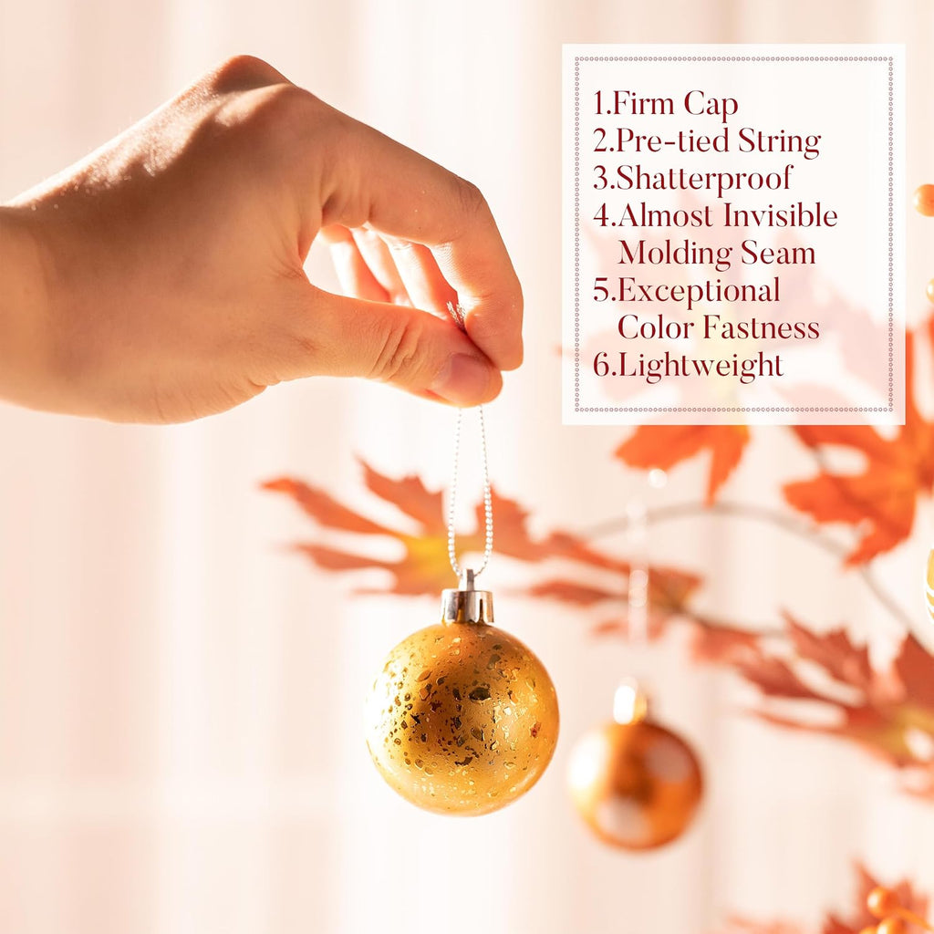 Fall Tree Ornaments Thanksgiving Decorations Home Decor - Set of 28