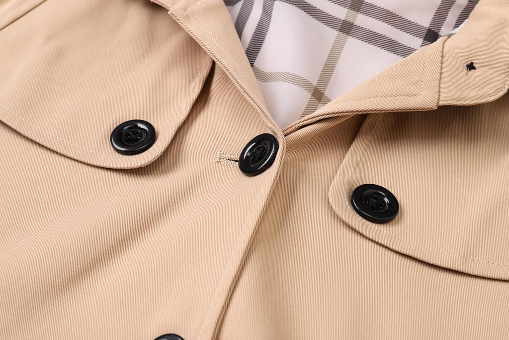 Girl's Waterproof Trench Coat Hooded Rain Jackets