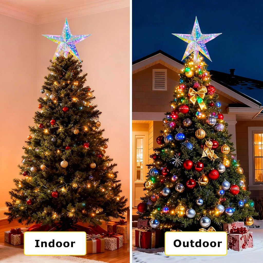 Smart Christmas Tree Topper Star, 11.8", 20 LEDs