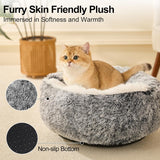 Calming Dog & Cat Cave Bed With Hooded Cover, Removable Washable Round for Small Medium Pets