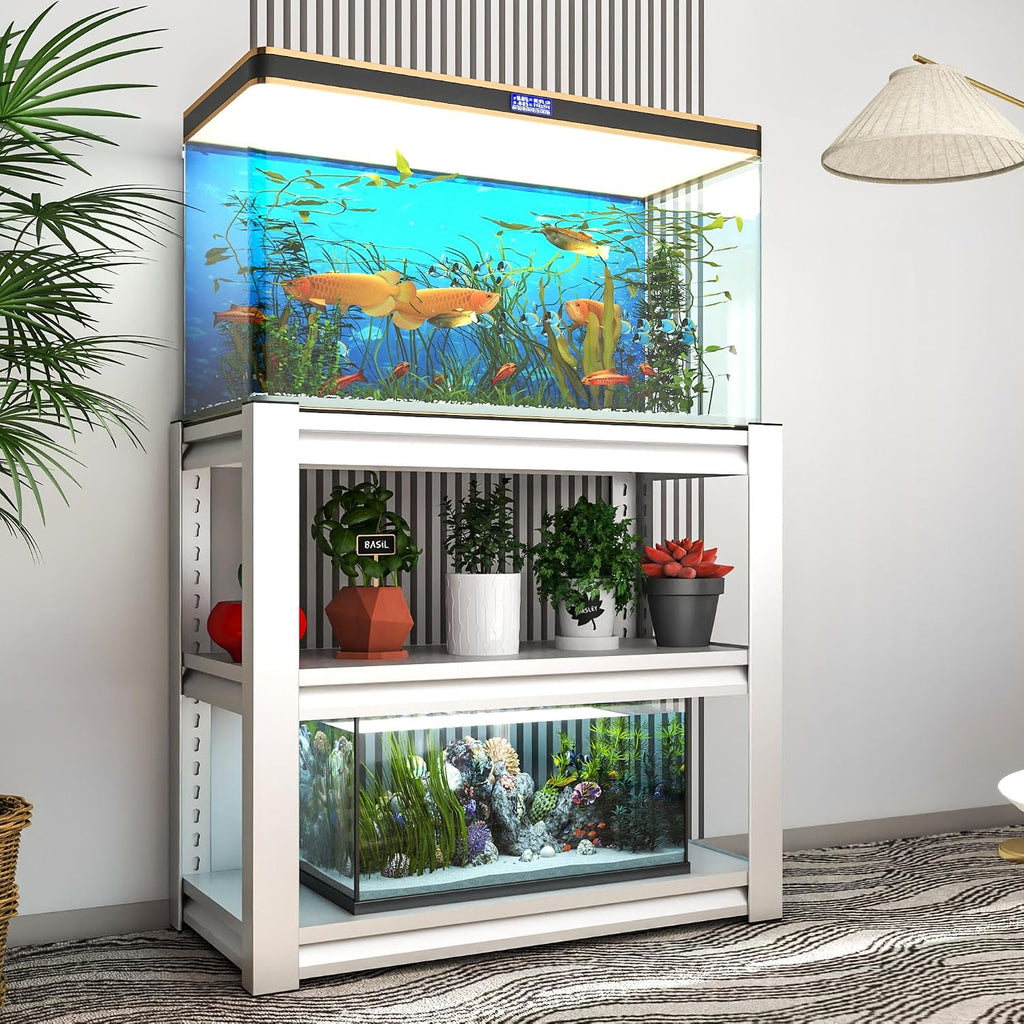 20-30 Gallon Fish Tank Stand - Metal Aquarium Stand with Adjustable shelf, Heavy Duty Fish Tank Table/ 3-Layer