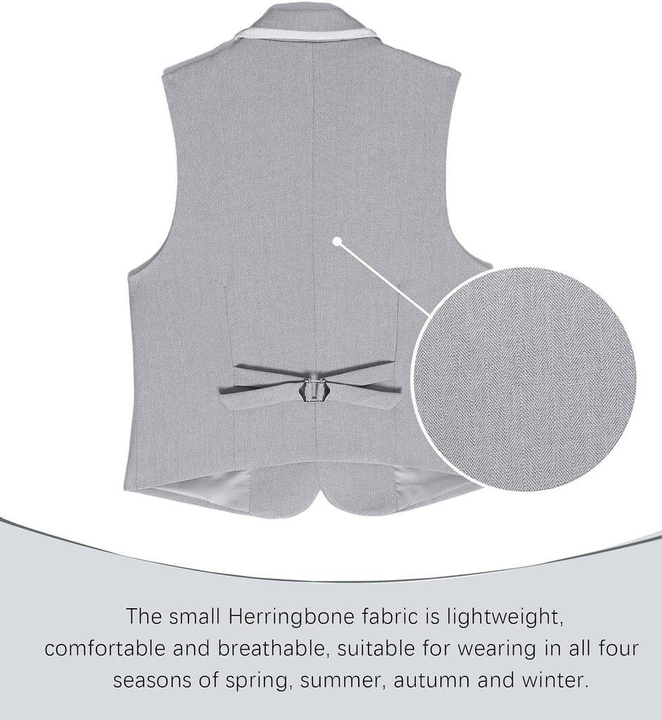 Boys' Suits 4 Piece Set Formal Toddler Dress Shirt Vest Pants Bow Tie Kid Tuxedo Suit Teen Wedding Outfits Boys