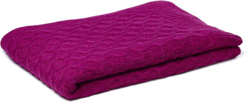 Theo Texture Throw - 100% Baby Alpaca - Peony