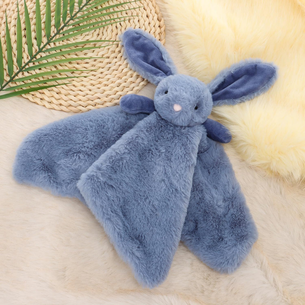 Stuffed Animals Blue Bunny Rabbit Security Blanket Lovey 14''