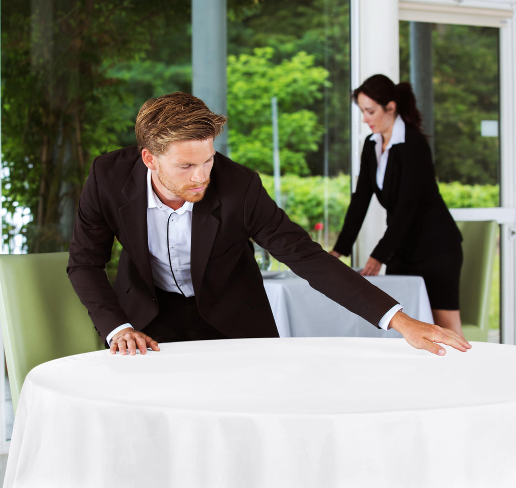 Round Table Cloth 2 Pack [90 Inches, White]