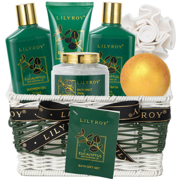 Eucalyptus Spa Gifts Set Bath Kit, Perfect Spa Gift Baskets for Women & Men