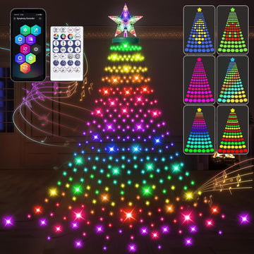 Smart Christmas Tree String Lights with Ring, 330 LED Christmas Tree Light