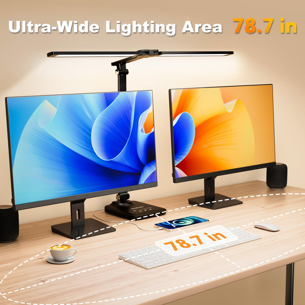 LED Desk Lamp Home, Height Adjustable Architect Desk Light with USB Adapter, Stepless Dimming Desk Lamp Light
