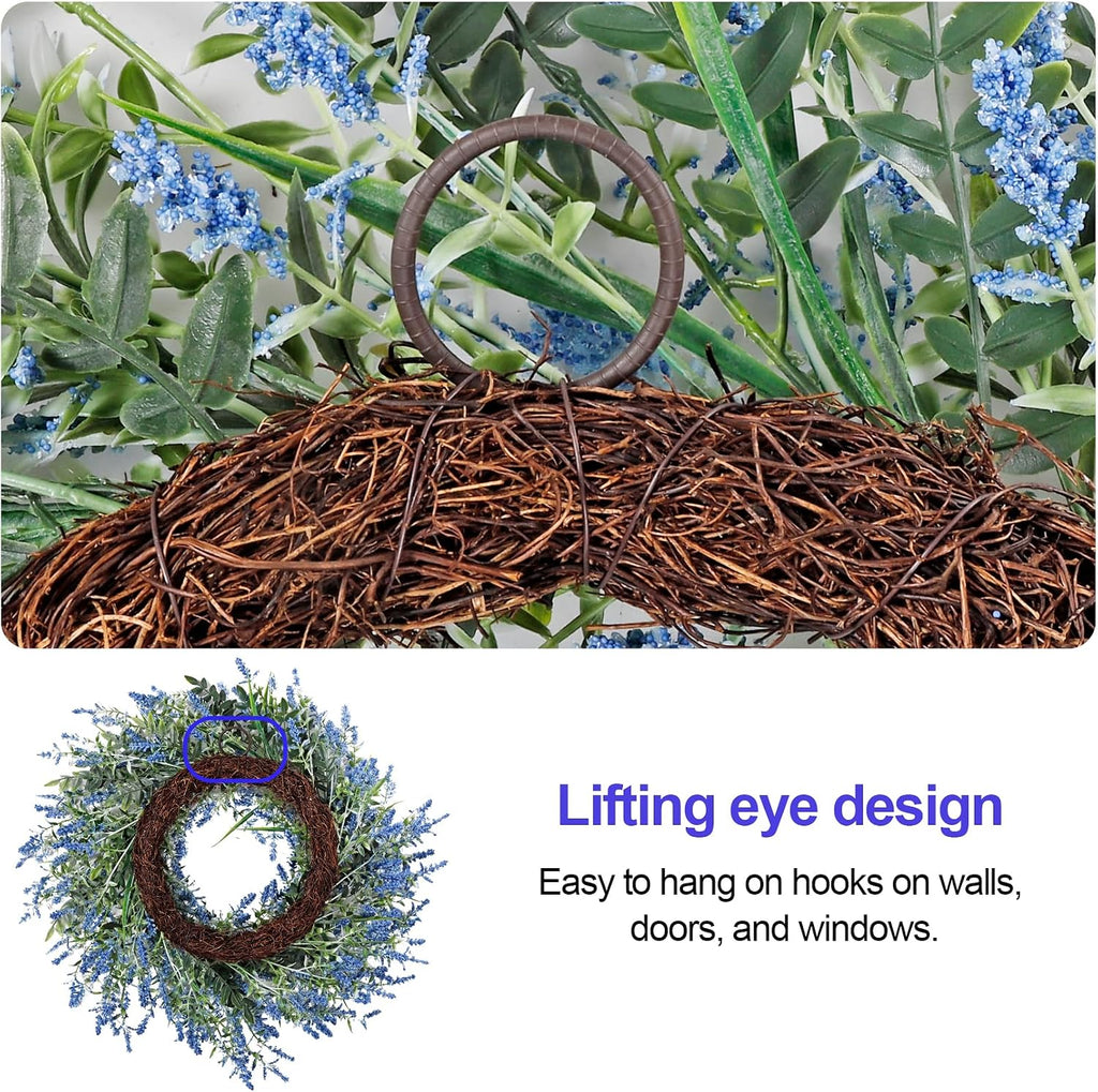 26'' Large Lavender & Eucalyptus Wreath for Front Door