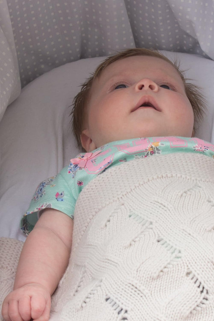 Unisex 100% Cashmere Baby Blanket - White