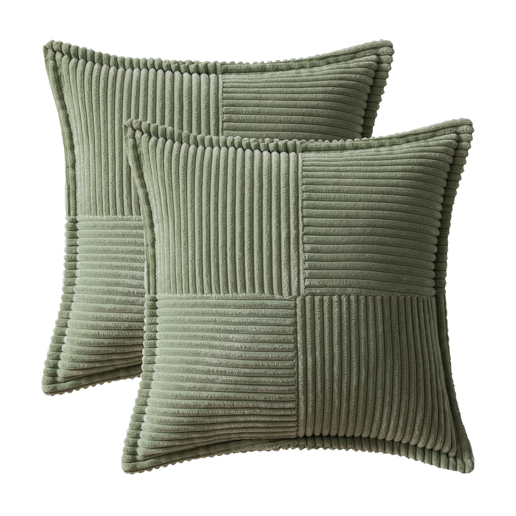 Decorative Throw Pillow Covers for Couch 20x20 Light Olive Green