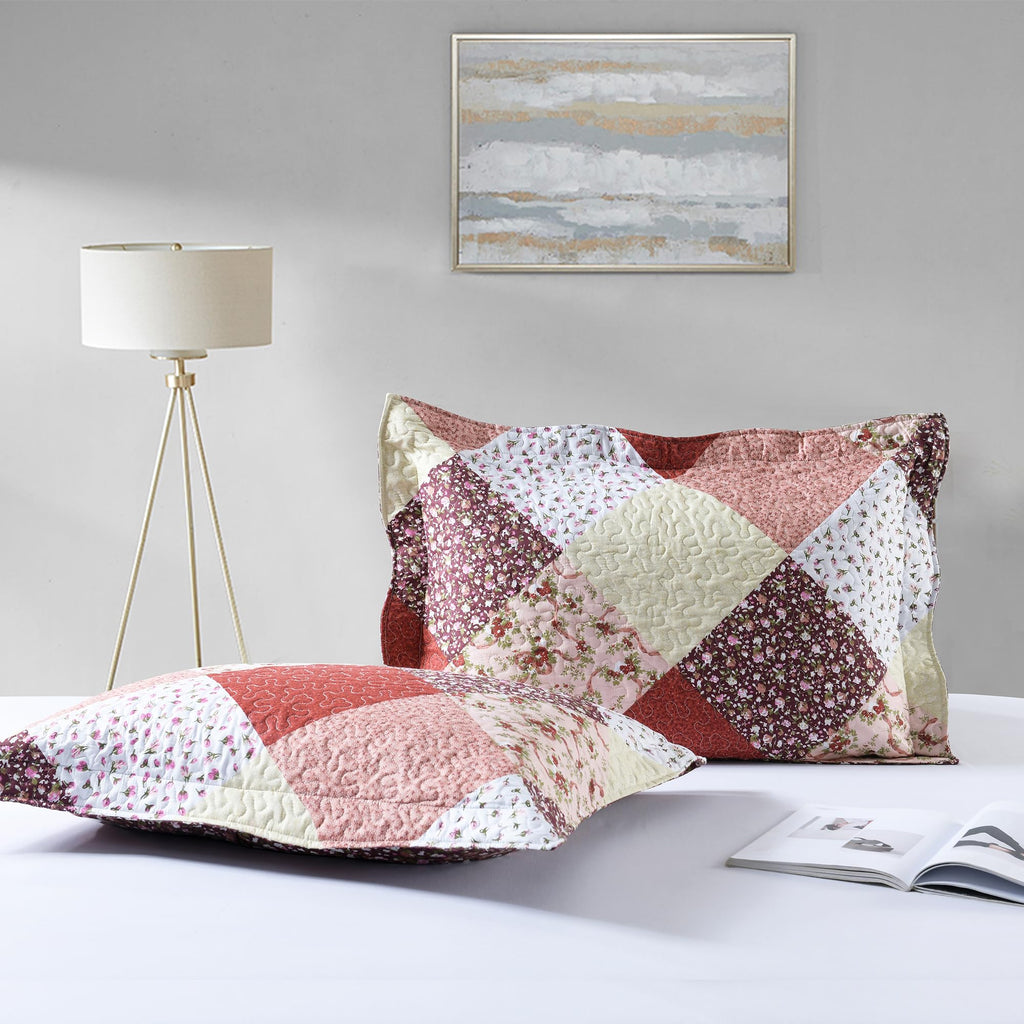 3-Piece Quilt Set with Ruffle Edge, Lightweight Soft Bedspread Coverlet (104x90 inches) Bedding Set with 2