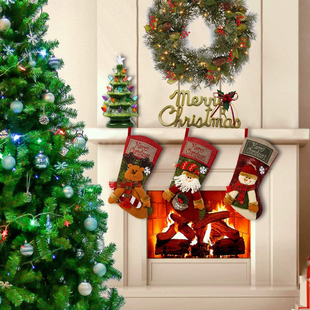 18" Classic Large Stockings - Set of 3