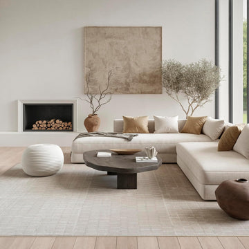 Home Nordic Ivory Area Rug - Easy Clean, Non Shedding, Bed Room, Living Room, Dining Room, Kitchen