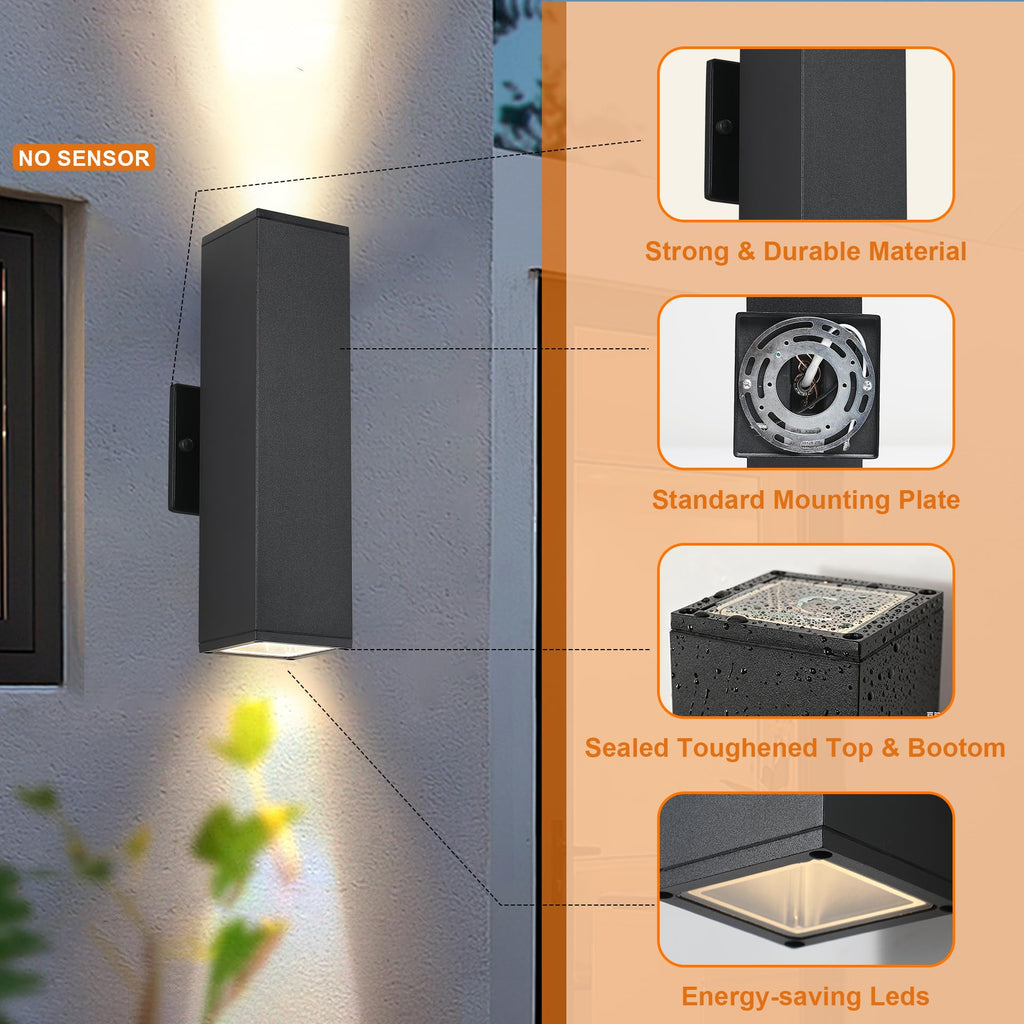 Outdoor Porch Lights, Aluminum Outdoor Wall Sconce 14 in, 4 Packs