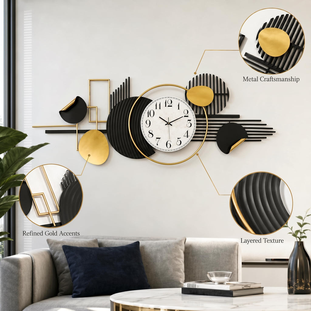 59"Large Wall Clock, Modern Decorative Wall Clock
