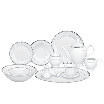 57-Piece Porcelain Dinnerware Set, Rio, Service for 8