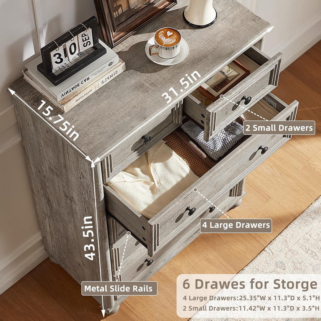 Farmhouse Dressers & Night Stand Set of 4, Wood 54" Wide Dresser & 43.5"Tall Chest of Drawers, 18" with Charging
