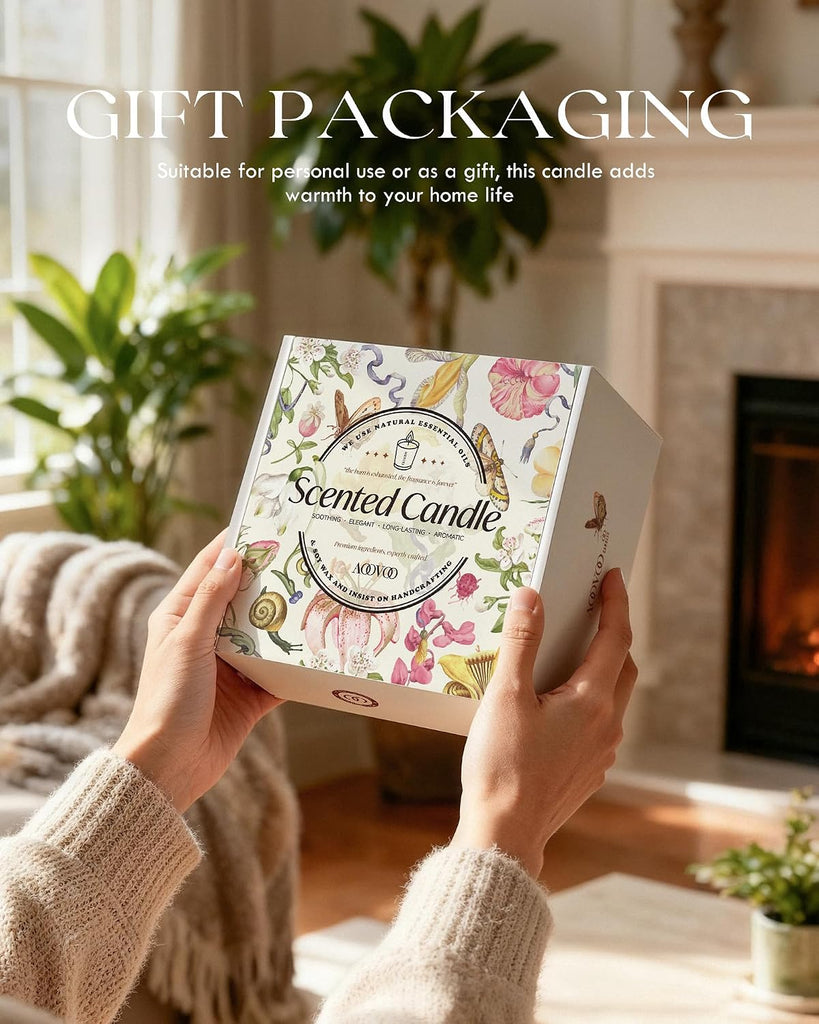 Calm Candles Set for Women - 4 Pack Soy Candles Scented - Set of 4