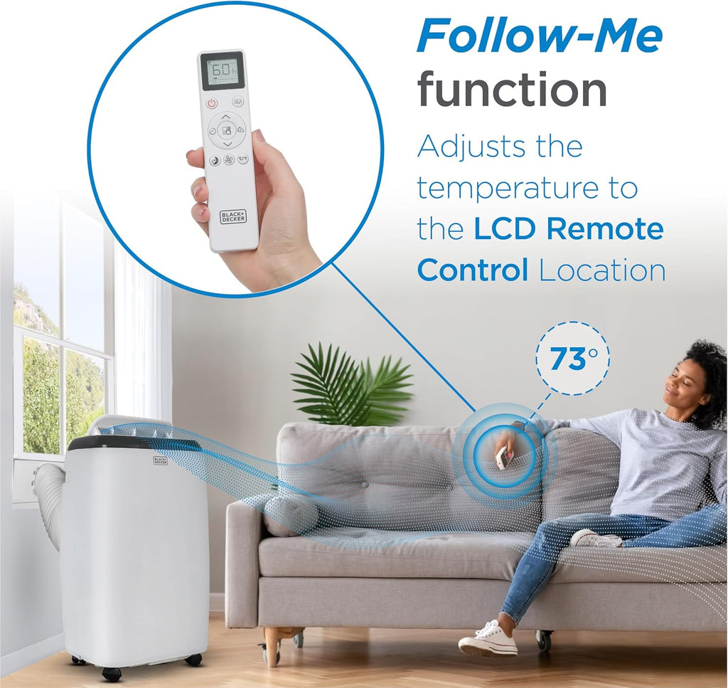 Portable Air Conditioner with Heat, 14,000 BTU with 12,000 BTU Heating for Rooms Up To 700 Sq. Ft.