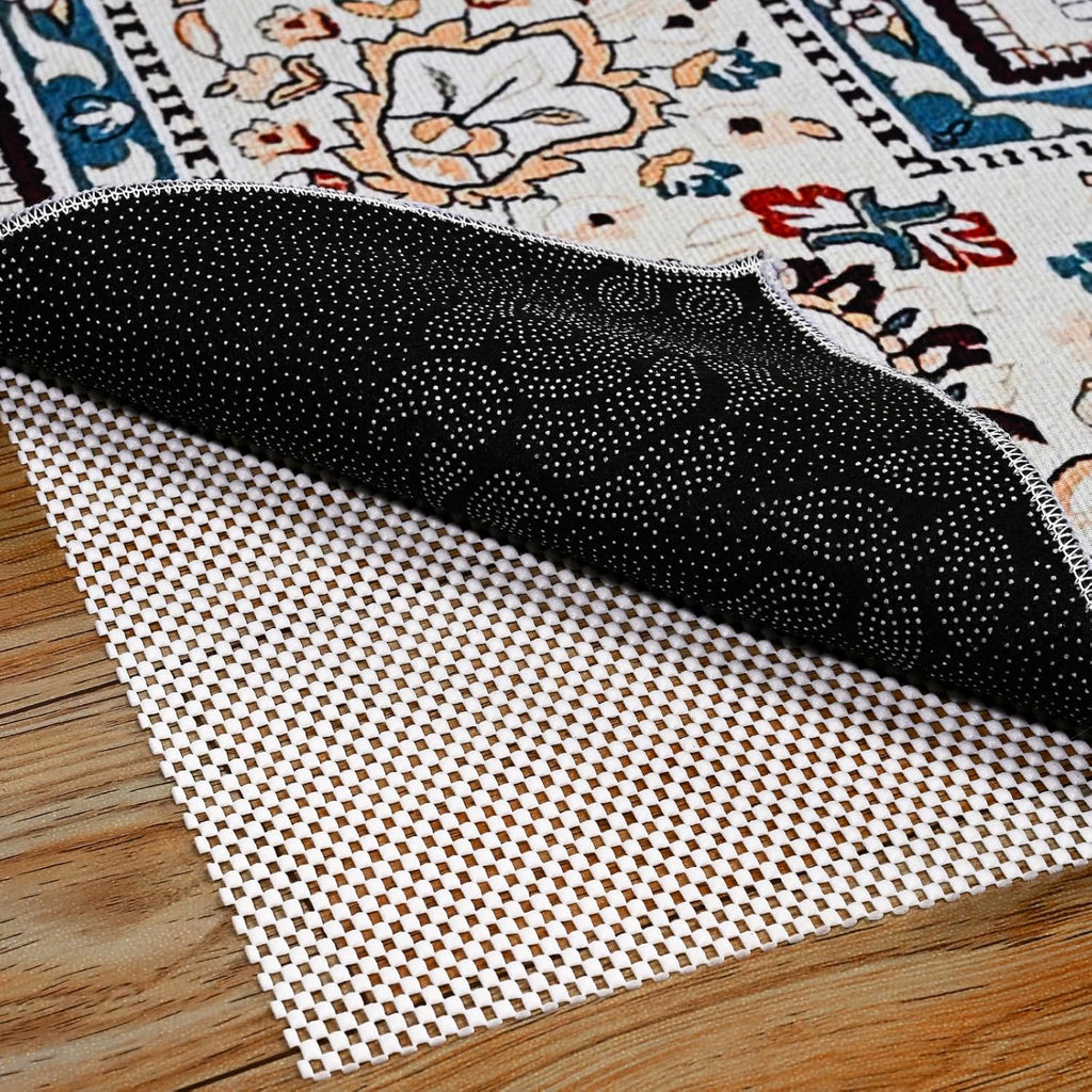Non Slip Rug Pad Gripper 8X10 FT for Hardwood Floors, Eco-Friendly Anti Skid Mat Under Area Rugs, Keeps Rugs Safe - Set of 80