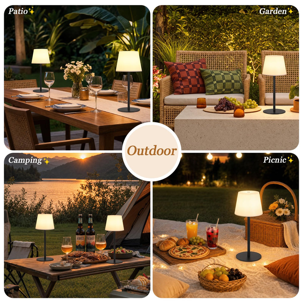 Shower Lamp Rechargeable Waterproof Lamp, Cordless Table Lamp
