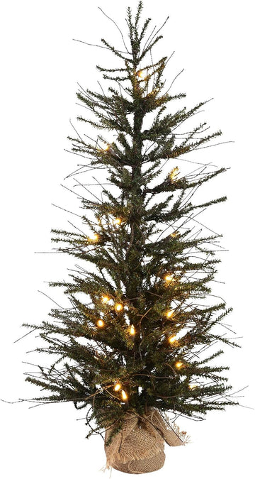 30" Vienna Twig Artificial Christmas Tree, Warm White Italian LED Mini Lights, Seasonal Indoor Home Decor