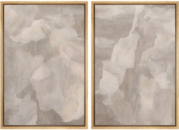Framed Canvas Print Wall Art Textured Abstract Earthy Beige Tones Illustrations Modern Art Decorative Contemporary