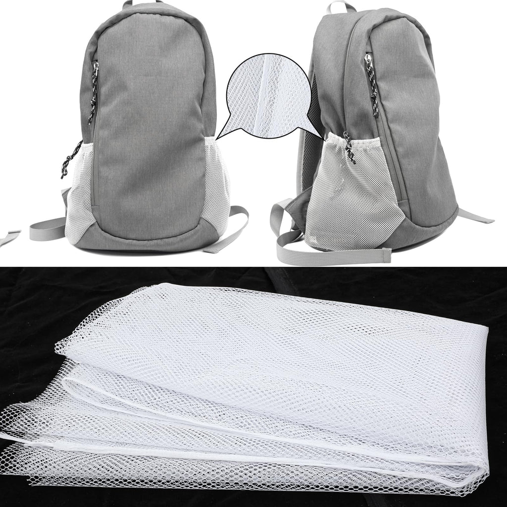63 x 59 Inch White Mesh Fabric, Slightly Stretch Mesh Fabric Cuttable Netting Fabrics Meshes for Sewing Projects