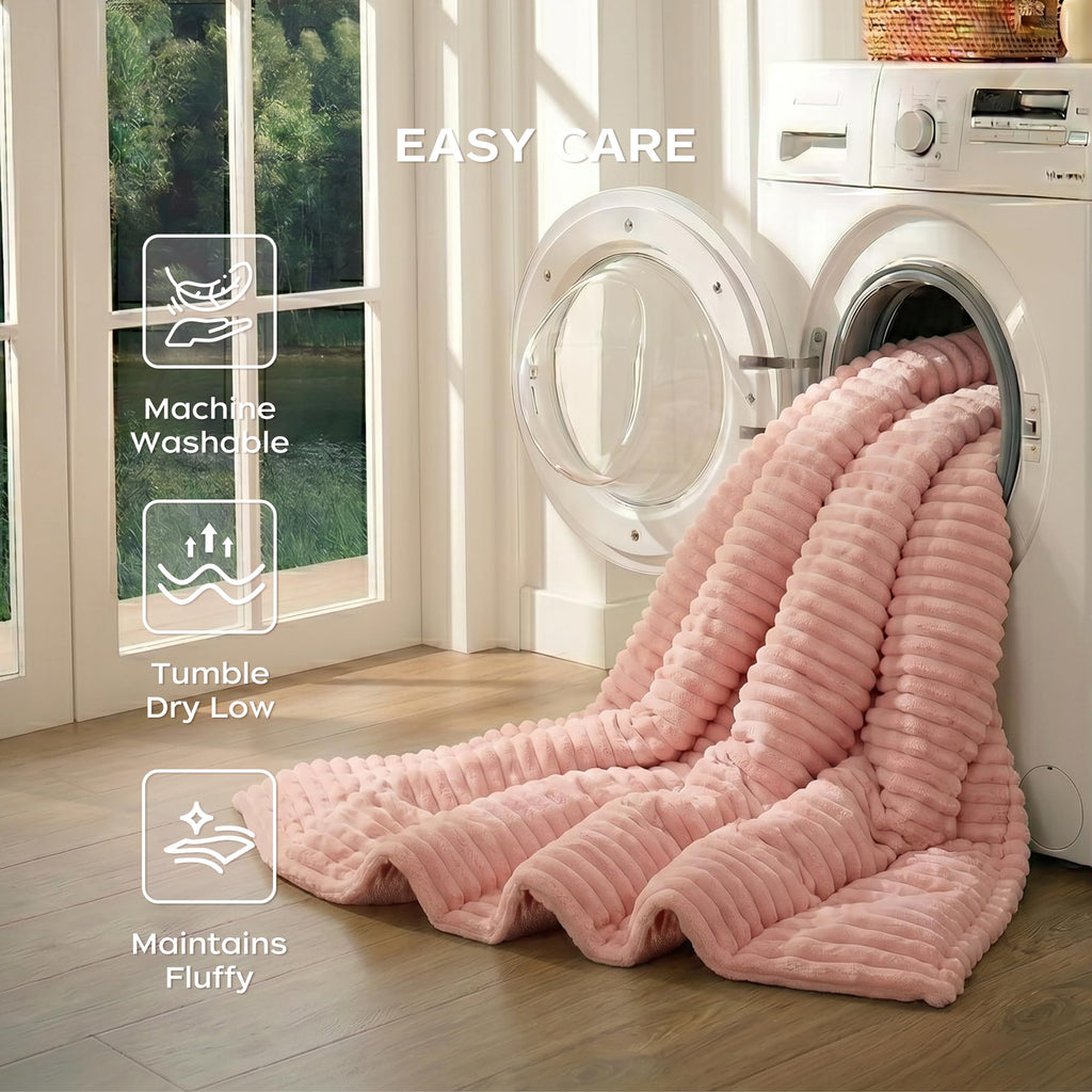Flannel Comforter Set, Thick, Fluffy & Warm Bedding, 3-Piece