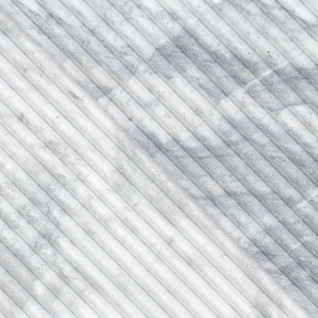 Bluestone Milano 12x24 Honed Fluted Marble Wall Tile - Textured Surface Accent, Fireplace Surround, or Shower