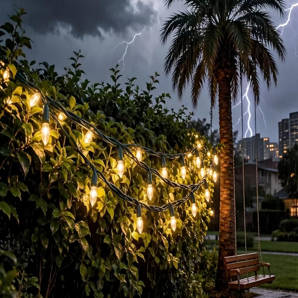 150 LED Warm White Christmas Lights, UL Certified and Commercial Grade Green Wire String Lights 50 Ft, for Indoor